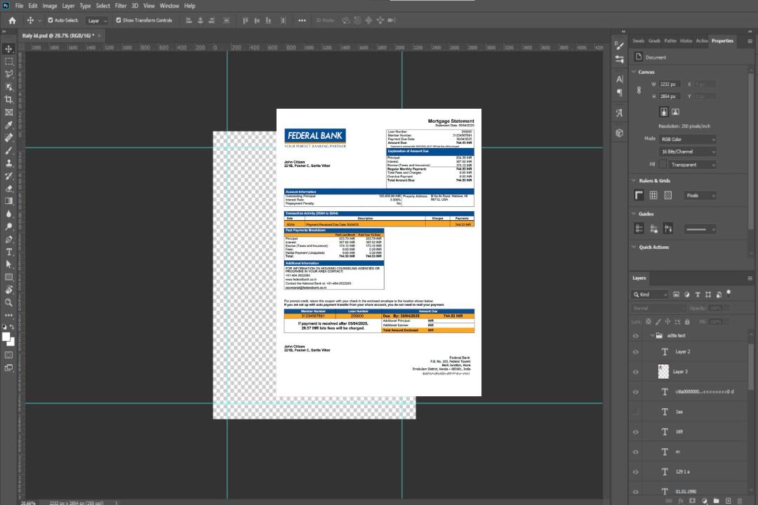 Modèle Word et PDF de relevé hypothécaire de la Banque fédérale d'Inde template Modèle Word et PDF de relevé hypothécaire de la Banque fédérale d'Inde template